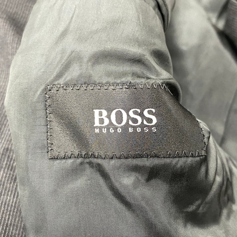 【中古品】【メンズ】 HUGO BOSS ヒューゴボス SUPER 100 STRIPE TAILORED SET-UP ストライプ テーラード セットアップ スーツ 141-261007-ya-07-izu サイズ：下記参照 カラー：チャコール 万代Net店