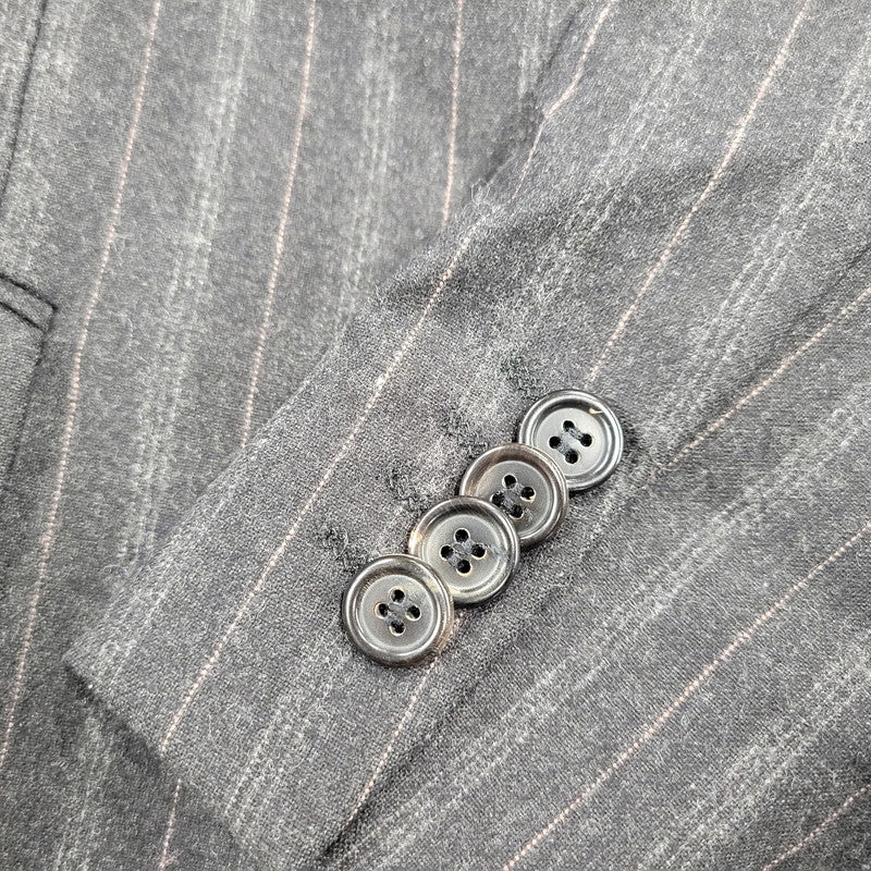 【中古品】【メンズ】 HUGO BOSS ヒューゴボス STRIPE TAILORED SET-UP ストライプ テーラード セットアップ スーツ 141-261007-sm-16-izu サイズ：下記参照 カラー：チャコール 万代Net店