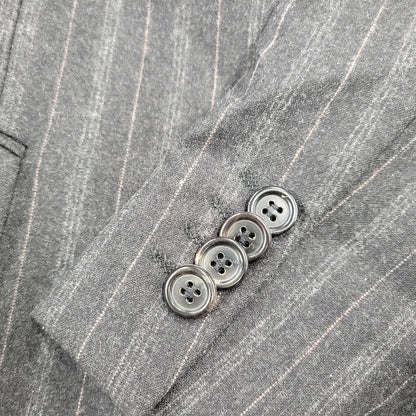 【中古品】【メンズ】 HUGO BOSS ヒューゴボス STRIPE TAILORED SET-UP ストライプ テーラード セットアップ スーツ 141-261007-sm-16-izu サイズ：下記参照 カラー：チャコール 万代Net店