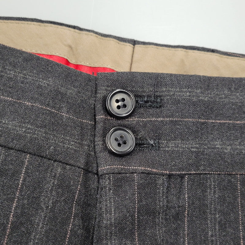 【中古品】【メンズ】 HUGO BOSS ヒューゴボス STRIPE TAILORED SET-UP ストライプ テーラード セットアップ スーツ 141-261007-sm-16-izu サイズ：下記参照 カラー：チャコール 万代Net店