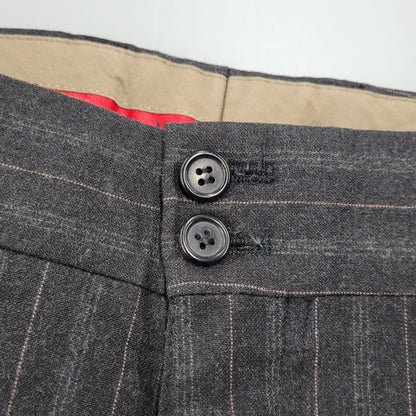 【中古品】【メンズ】 HUGO BOSS ヒューゴボス STRIPE TAILORED SET-UP ストライプ テーラード セットアップ スーツ 141-261007-sm-16-izu サイズ：下記参照 カラー：チャコール 万代Net店