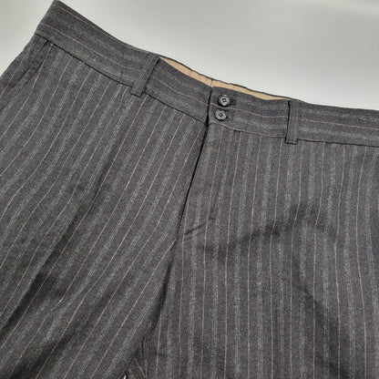 【中古品】【メンズ】 HUGO BOSS ヒューゴボス STRIPE TAILORED SET-UP ストライプ テーラード セットアップ スーツ 141-261007-sm-16-izu サイズ：下記参照 カラー：チャコール 万代Net店