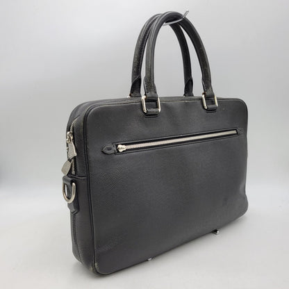 【現状渡し品】【メンズ/レディース】 LOUIS VUITTON ルイ・ヴィトン M33441 タイガ PDB MM NM ポルトドキュマン ビジネス ブリーフケース カバン 鞄 179-260924-cs-11-izu カラー：ブラック 万代Net店