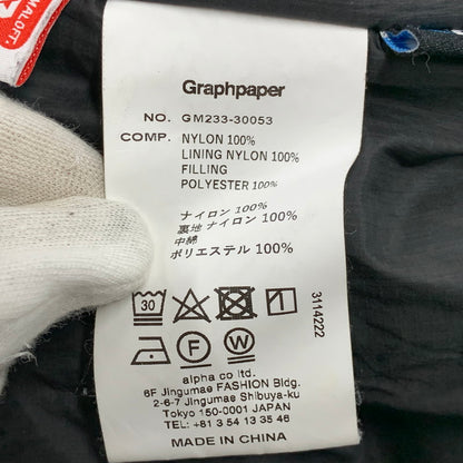 【中古品】【メンズ】 GRAPHPAPER グラフペーパー GM233-30053 23AW PERTEX パーテックス QUANTUM INSULATED BLOUSON クオンタム インシュレイテッド ブルゾン アウター 140-261018-ya-08-izu サイズ：1 カラー：ブラック 万代Net店
