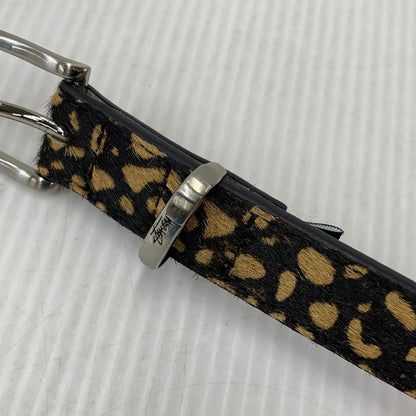 【中古品】【メンズ/レディース】 STUSSY ステューシー PONY HAIR DRESS BELT ポニー ヘアー ドレス ベルト 205-260927-kh-09-izu サイズ：S/M カラー：ベージュ×ブラック 万代Net店