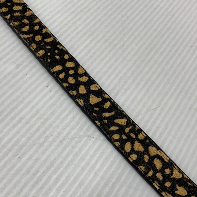 【中古品】【メンズ/レディース】 STUSSY ステューシー PONY HAIR DRESS BELT ポニー ヘアー ドレス ベルト 205-260927-kh-09-izu サイズ：S/M カラー：ベージュ×ブラック 万代Net店