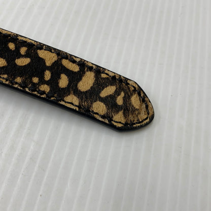 【中古品】【メンズ/レディース】 STUSSY ステューシー PONY HAIR DRESS BELT ポニー ヘアー ドレス ベルト 205-260927-kh-09-izu サイズ：S/M カラー：ベージュ×ブラック 万代Net店