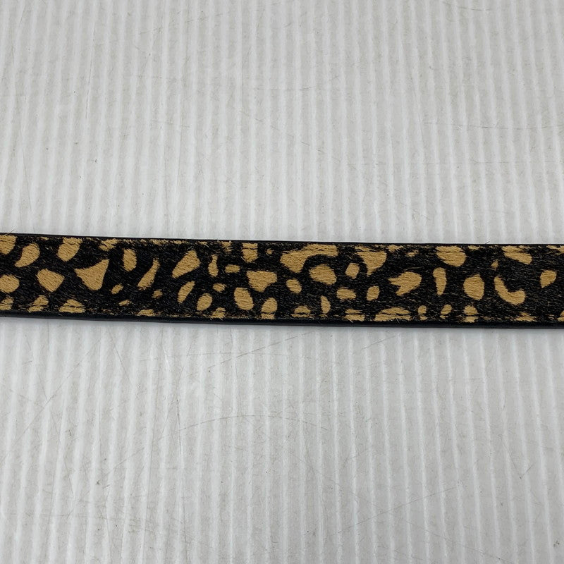 【中古品】【メンズ/レディース】 STUSSY ステューシー PONY HAIR DRESS BELT ポニー ヘアー ドレス ベルト 205-260927-kh-09-izu サイズ：S/M カラー：ベージュ×ブラック 万代Net店