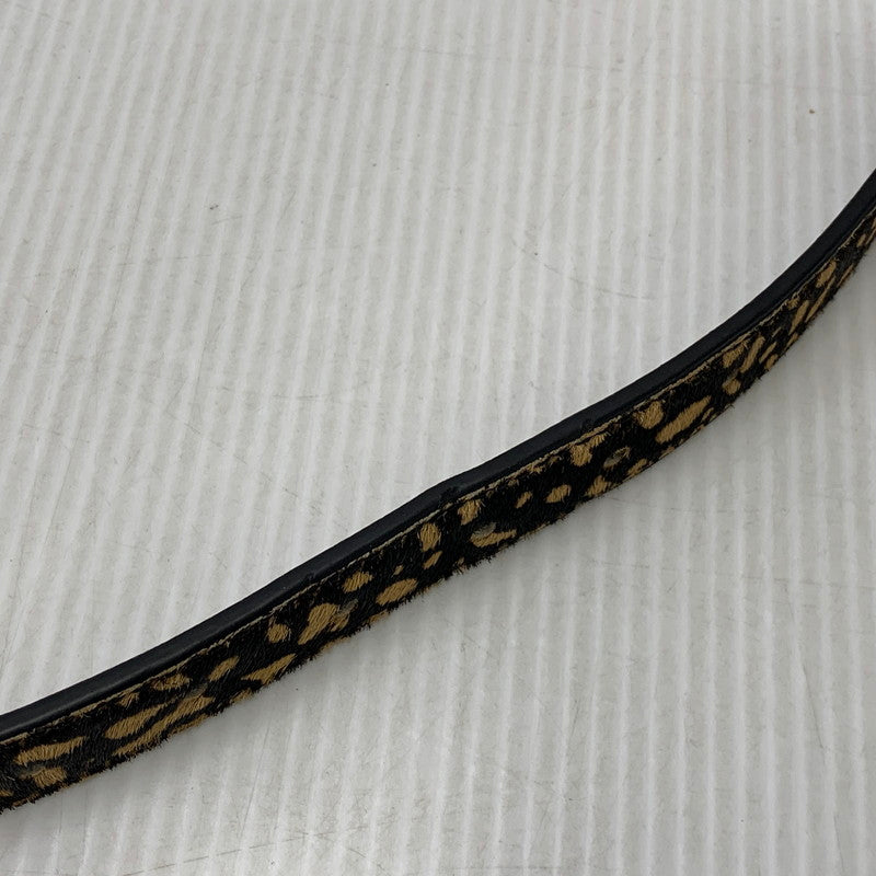 【中古品】【メンズ/レディース】 STUSSY ステューシー PONY HAIR DRESS BELT ポニー ヘアー ドレス ベルト 205-260927-kh-09-izu サイズ：S/M カラー：ベージュ×ブラック 万代Net店