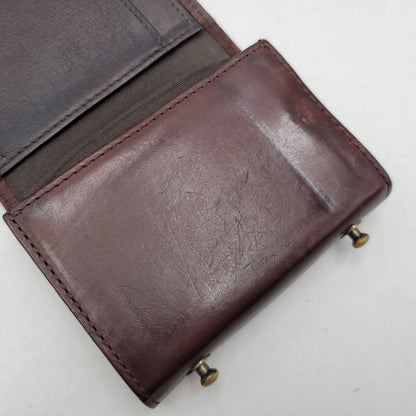 【中古品】【メンズ/レディース】 M+ エムピウ ミッレフォッリエ 二つ折り 財布 サイフ 200-260927-yn-10-izu カラー：ブラウン 万代Net店