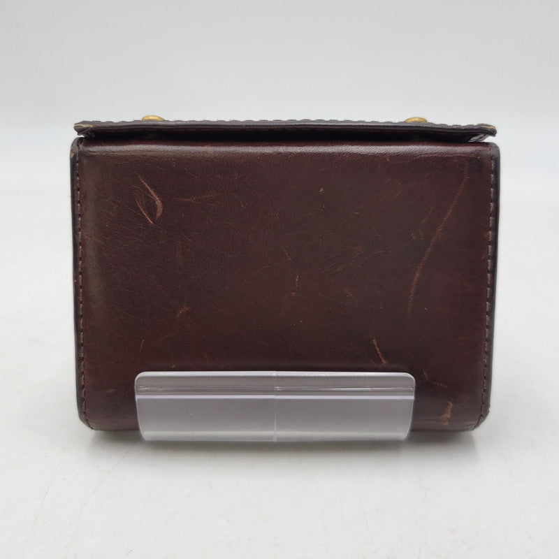 【中古品】【メンズ/レディース】 M+ エムピウ ミッレフォッリエ 二つ折り 財布 サイフ 200-260927-yn-10-izu カラー：ブラウン 万代Net店