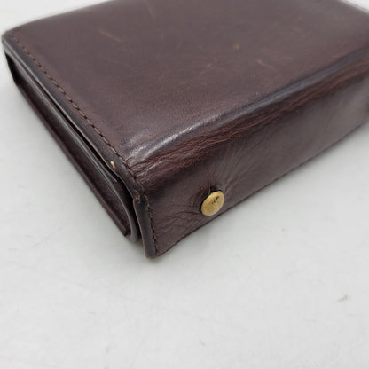 【中古品】【メンズ/レディース】 M+ エムピウ ミッレフォッリエ 二つ折り 財布 サイフ 200-260927-yn-10-izu カラー：ブラウン 万代Net店
