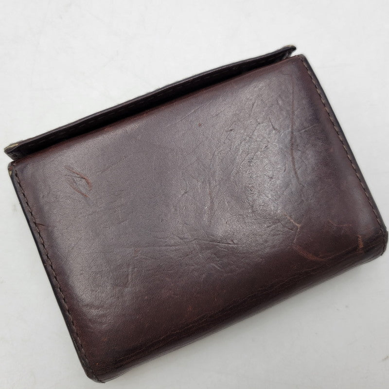 【中古品】【メンズ/レディース】 M+ エムピウ ミッレフォッリエ 二つ折り 財布 サイフ 200-260927-yn-10-izu カラー：ブラウン 万代Net店