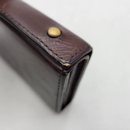 【中古品】【メンズ/レディース】 M+ エムピウ ミッレフォッリエ 二つ折り 財布 サイフ 200-260927-yn-10-izu カラー：ブラウン 万代Net店