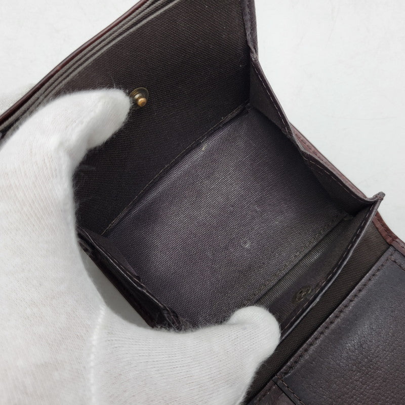 【中古品】【メンズ/レディース】 M+ エムピウ ミッレフォッリエ 二つ折り 財布 サイフ 200-260927-yn-10-izu カラー：ブラウン 万代Net店