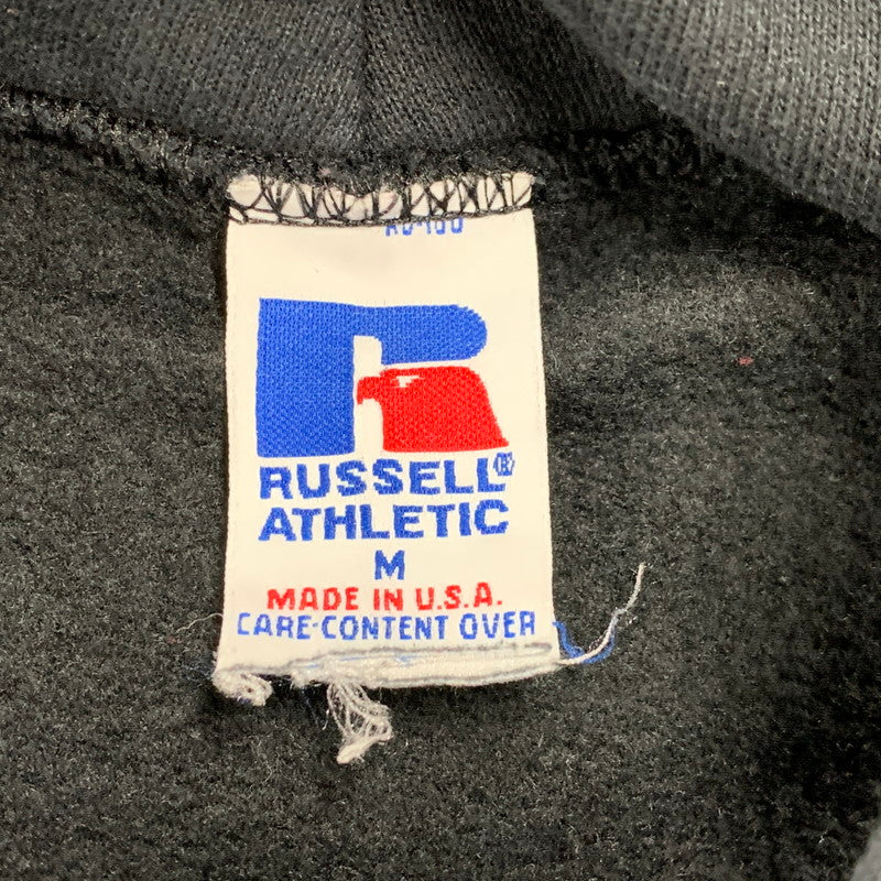 【中古品】【メンズ】 RUSSELL USA製 90’S PULLOVER HOODIE プルオーバー フーディー トップス 長袖 146-261018-ya-03-izu サイズ：M カラー：ブラック 万代Net店