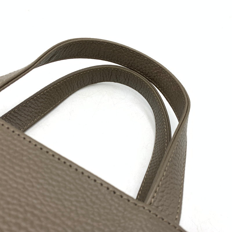 【中古品】【レディース】 HUSH TUG ハッシュタグ LEATHER HAND BAG レザー ハンドバッグ 鞄 カバン 188-260925-ay-15-izu カラー：グレージュ系 万代Net店