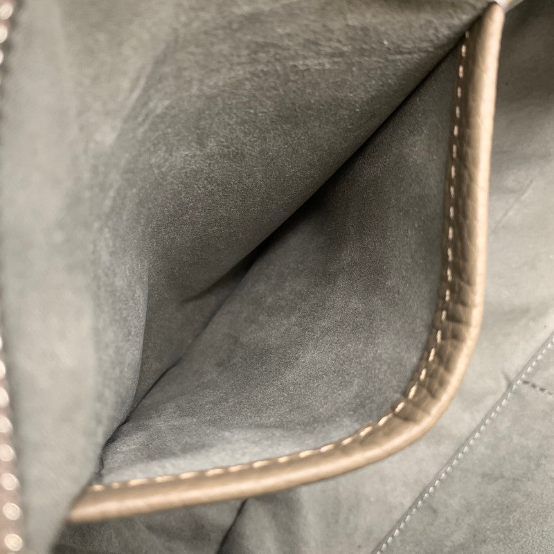 【中古品】【レディース】 HUSH TUG ハッシュタグ LEATHER HAND BAG レザー ハンドバッグ 鞄 カバン 188-260925-ay-15-izu カラー：グレージュ系 万代Net店