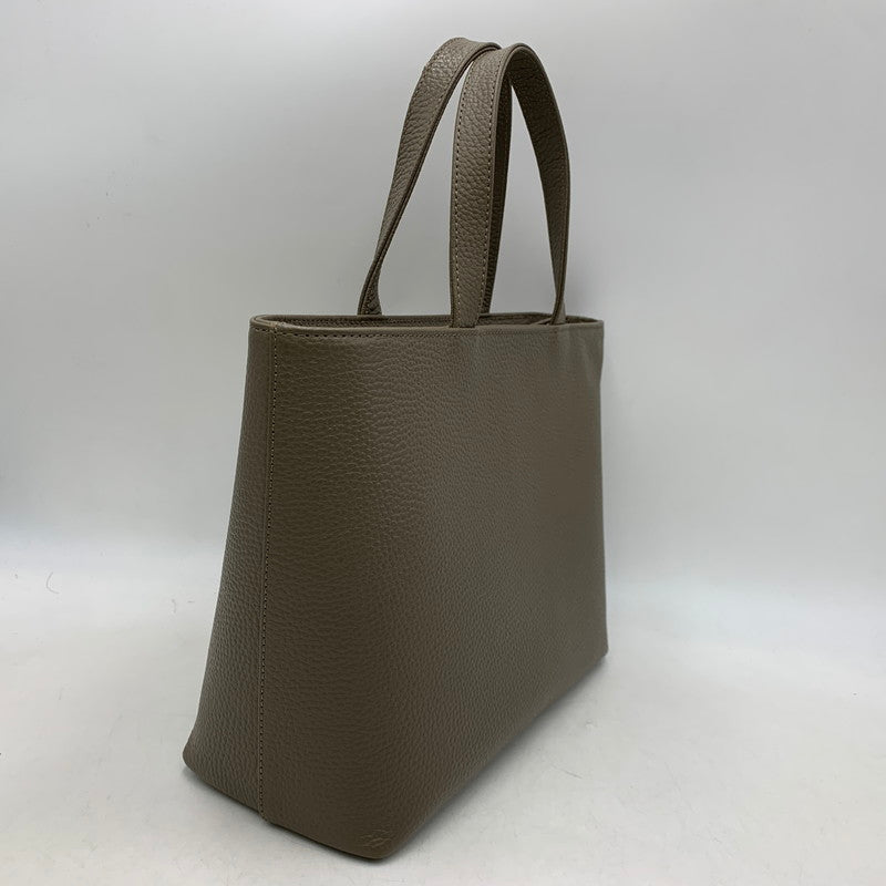【中古品】【レディース】 HUSH TUG ハッシュタグ LEATHER HAND BAG レザー ハンドバッグ 鞄 カバン 188-260925-ay-15-izu カラー：グレージュ系 万代Net店