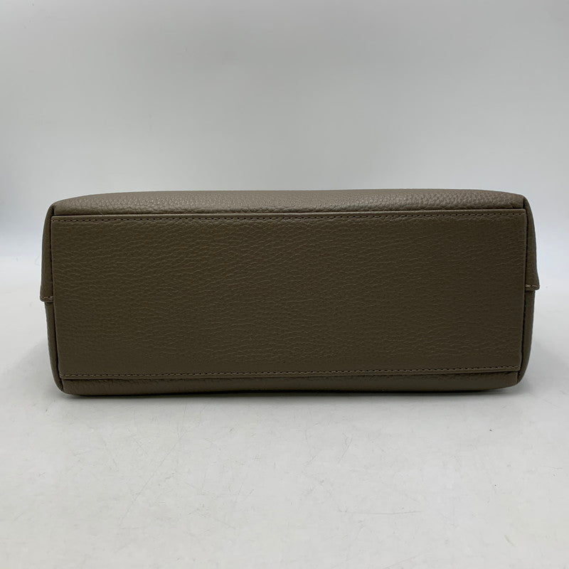 【中古品】【レディース】 HUSH TUG ハッシュタグ LEATHER HAND BAG レザー ハンドバッグ 鞄 カバン 188-260925-ay-15-izu カラー：グレージュ系 万代Net店