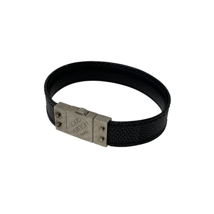 【中古品】【メンズ/レディース】 LOUIS VUITTON ルイ・ヴィトン M6606E ダミエ ブラスレ・チェックイット ブレスレット 179-260927-kh-08-izu カラー：ブラック×シルバー 万代Net店
