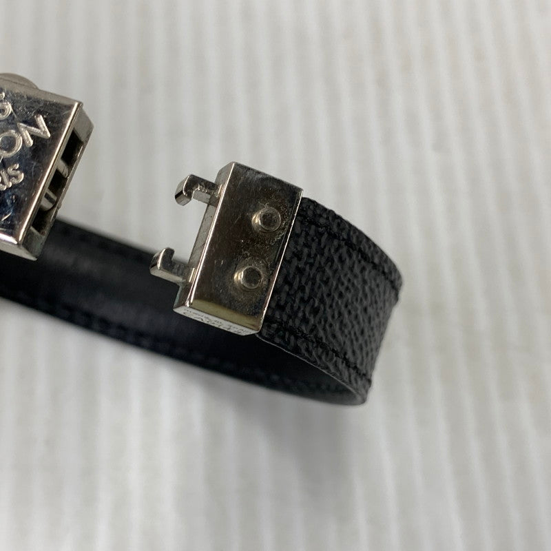 【中古品】【メンズ/レディース】 LOUIS VUITTON ルイ・ヴィトン M6606E ダミエ ブラスレ・チェックイット ブレスレット 179-260927-kh-08-izu カラー：ブラック×シルバー 万代Net店