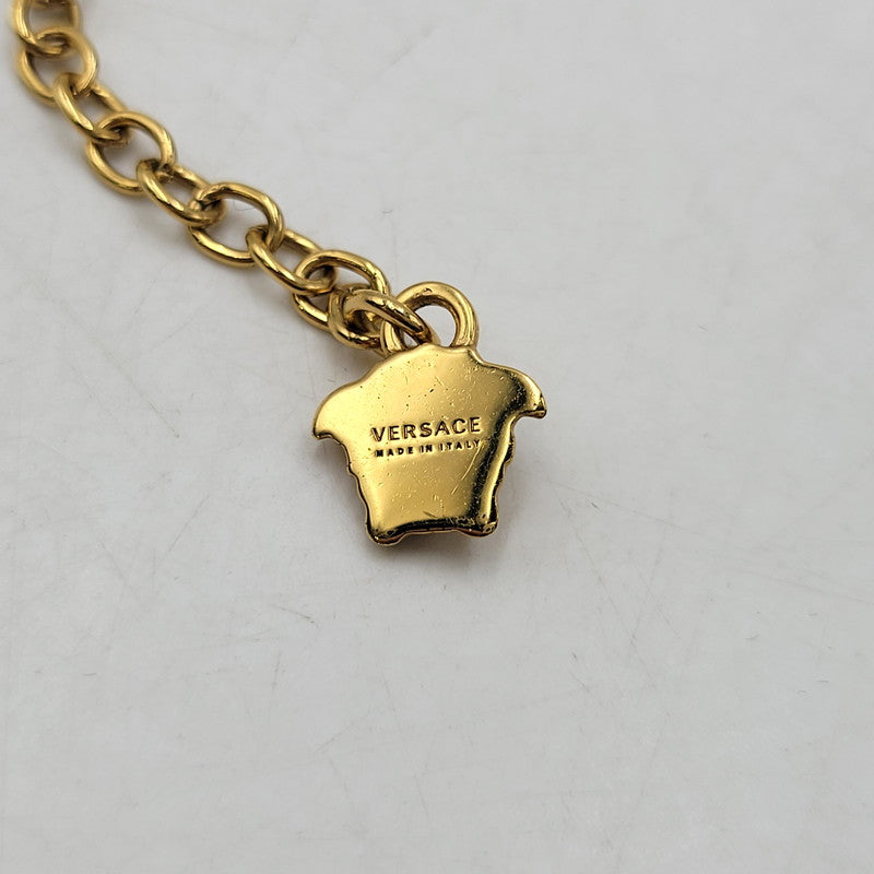 【中古品】【メンズ/レディース】 VERSACE ヴェルサーチ MEDUSA SQUARE NECKLACE メドゥーサ スクエア ネックレス アクセサリー 182-260927-yn-06-izu カラー：ゴールド 万代Net店