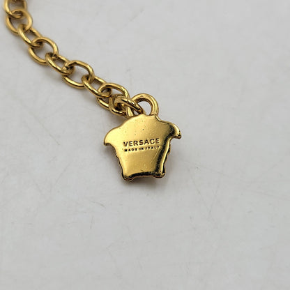 【中古品】【メンズ/レディース】 VERSACE ヴェルサーチ MEDUSA SQUARE NECKLACE メドゥーサ スクエア ネックレス アクセサリー 182-260927-yn-06-izu カラー：ゴールド 万代Net店