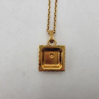 【中古品】【メンズ/レディース】 VERSACE ヴェルサーチ MEDUSA SQUARE NECKLACE メドゥーサ スクエア ネックレス アクセサリー 182-260927-yn-06-izu カラー：ゴールド 万代Net店