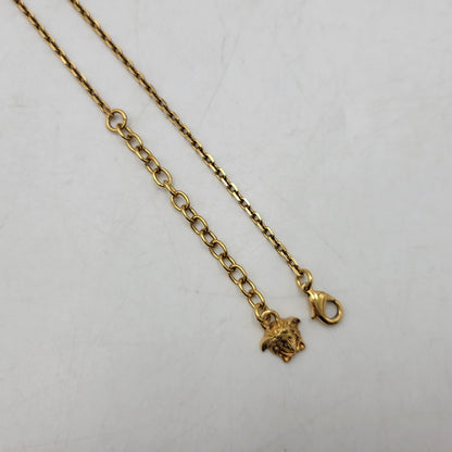【中古品】【メンズ/レディース】 VERSACE ヴェルサーチ MEDUSA SQUARE NECKLACE メドゥーサ スクエア ネックレス アクセサリー 182-260927-yn-06-izu カラー：ゴールド 万代Net店