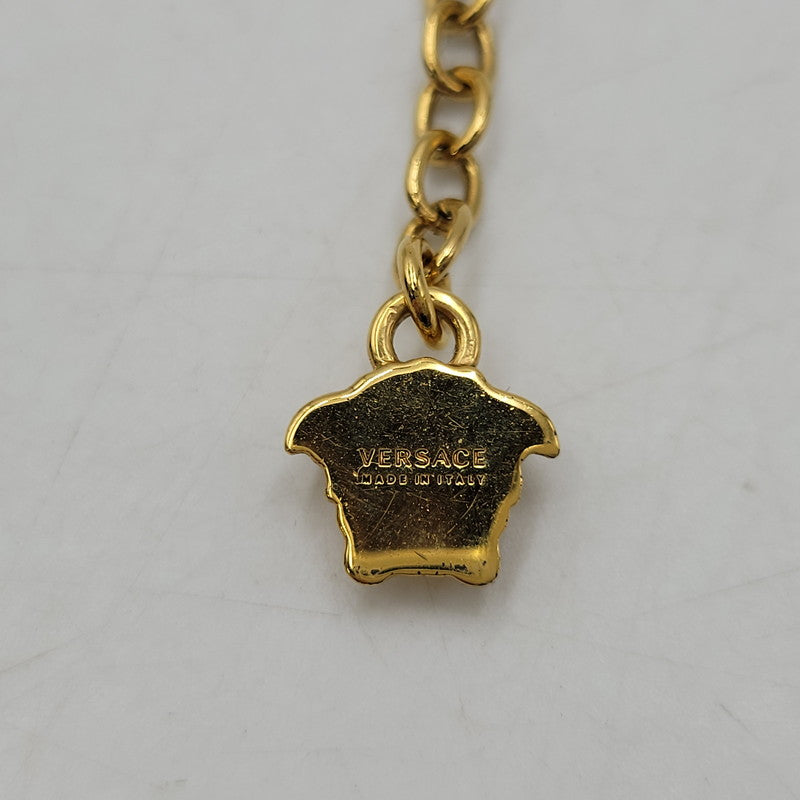 【中古品】【メンズ/レディース】 VERSACE ヴェルサーチ MEDUSA SQUARE NECKLACE メドゥーサ スクエア ネックレス アクセサリー 182-260927-yn-06-izu カラー：ゴールド 万代Net店