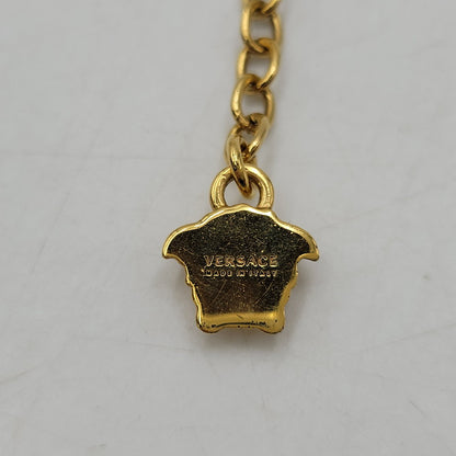 【中古品】【メンズ/レディース】 VERSACE ヴェルサーチ MEDUSA SQUARE NECKLACE メドゥーサ スクエア ネックレス アクセサリー 182-260927-yn-06-izu カラー：ゴールド 万代Net店