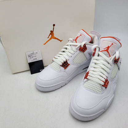 【中古美品】【メンズ】 NIKE ナイキ CT8527-118 AIR JORDAN 4 RETRO エア ジョーダン フォー レトロ スニーカー シューズ 靴 160-260923-cs-08-izu サイズ：27.5cm カラー：WHITE/TEAM ORANGE 万代Net店