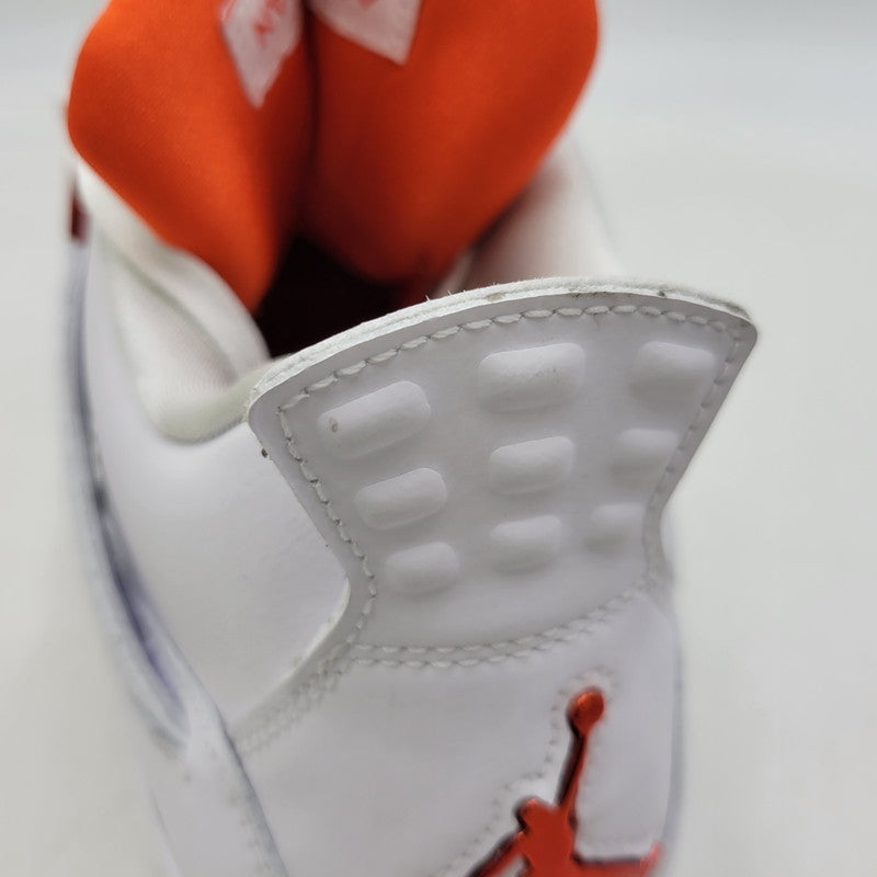 【中古美品】【メンズ】 NIKE ナイキ CT8527-118 AIR JORDAN 4 RETRO エア ジョーダン フォー レトロ スニーカー シューズ 靴 160-260923-cs-08-izu サイズ：27.5cm カラー：WHITE/TEAM ORANGE 万代Net店