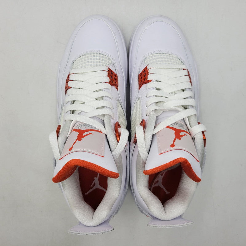 【中古美品】【メンズ】 NIKE ナイキ CT8527-118 AIR JORDAN 4 RETRO エア ジョーダン フォー レトロ スニーカー シューズ 靴 160-260923-cs-08-izu サイズ：27.5cm カラー：WHITE/TEAM ORANGE 万代Net店