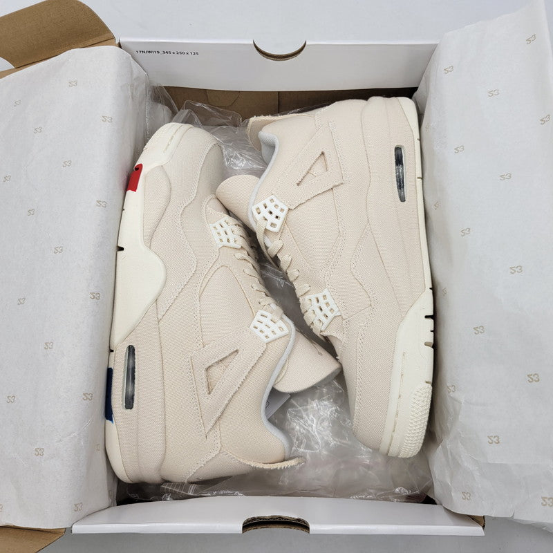 【中古美品】【メンズ】 NIKE ナイキ WMNS AIR JORDAN 4 RETRO DQ4909-100 ウィメンズ エア ジョーダン 4 レトロ スニーカー 靴 160-260923-as-19-izu サイズ：28.5cm カラー：SAIL/SAIL-CEMENT GREY-FIRE RED 万代Net店
