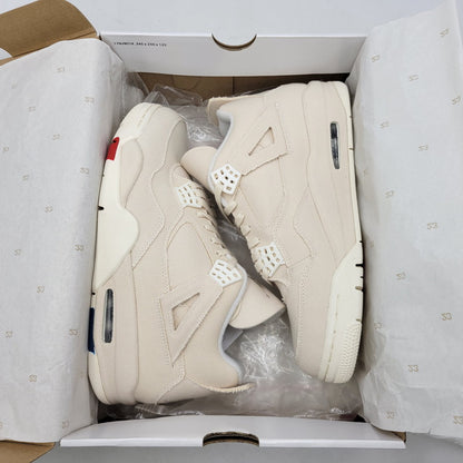 【中古美品】【メンズ】 NIKE ナイキ WMNS AIR JORDAN 4 RETRO DQ4909-100 ウィメンズ エア ジョーダン 4 レトロ スニーカー 靴 160-260923-as-19-izu サイズ：28.5cm カラー：SAIL/SAIL-CEMENT GREY-FIRE RED 万代Net店