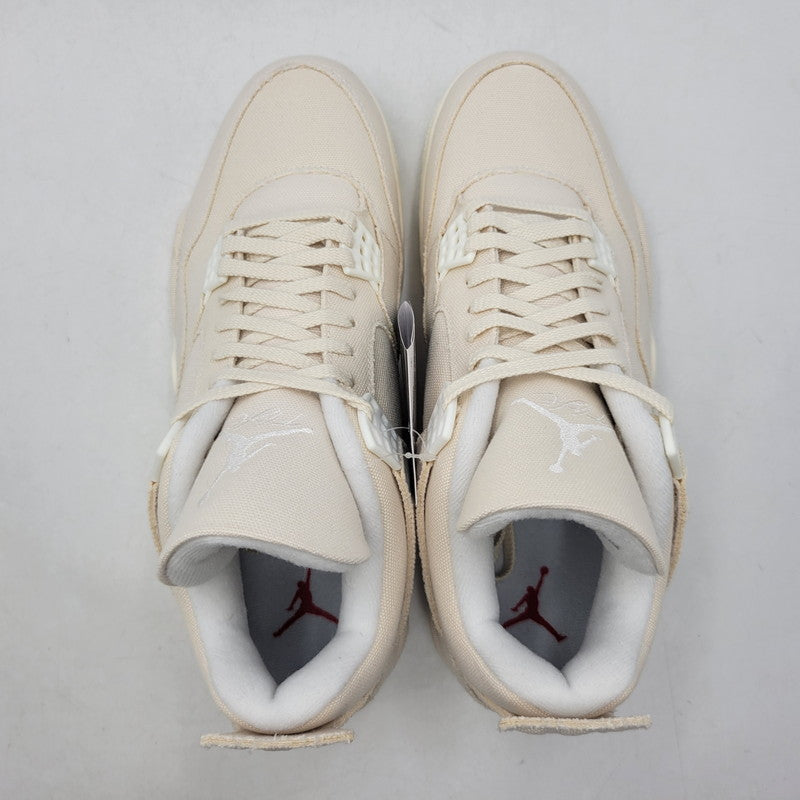 【中古美品】【メンズ】 NIKE ナイキ WMNS AIR JORDAN 4 RETRO DQ4909-100 ウィメンズ エア ジョーダン 4 レトロ スニーカー 靴 160-260923-as-19-izu サイズ：28.5cm カラー：SAIL/SAIL-CEMENT GREY-FIRE RED 万代Net店