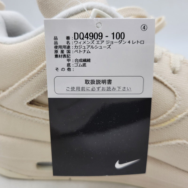 【中古美品】【メンズ】 NIKE ナイキ WMNS AIR JORDAN 4 RETRO DQ4909-100 ウィメンズ エア ジョーダン 4 レトロ スニーカー 靴 160-260923-as-19-izu サイズ：28.5cm カラー：SAIL/SAIL-CEMENT GREY-FIRE RED 万代Net店