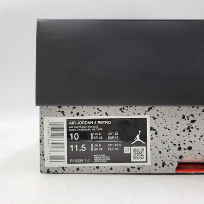【中古品】【メンズ】 NIKE ナイキ AIR JORDAN 4 RETRO FV5029-141 エアジョーダン 4 レトロ スニーカー 靴 160-260923-as-18-izu サイズ：28cm カラー：OFF WHITE/MILITARY BLUE 万代Net店