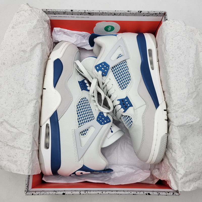 【中古品】【メンズ】 NIKE ナイキ AIR JORDAN 4 RETRO FV5029-141 エアジョーダン 4 レトロ スニーカー 靴 160-260923-as-18-izu サイズ：28cm カラー：OFF WHITE/MILITARY BLUE 万代Net店