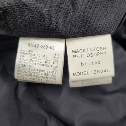 【中古品】【メンズ】 MACKINTOSH PHILOSOPHY マッキントッシュフィロソフィー H1F42-269-09 ブリテック ダウンブルゾン シルキータッチナイロン ジャケット 141-261010-as-26-izu サイズ：38 カラー：ブラック 万代Net店