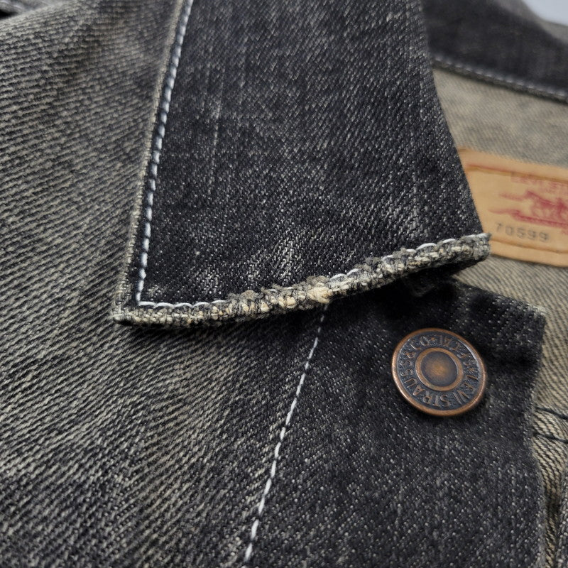 【中古品】【メンズ】 LEVI'S リーバイス 70599-09 BLACK DENIM JACKET ブラック デニムジャケット アウター 146-261015-ay-08-izu サイズ：M カラー：ブラック 万代Net店