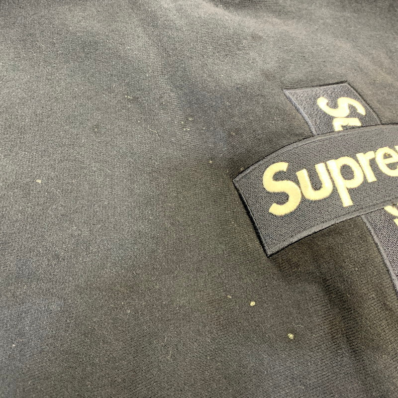 【中古品】【メンズ】 Supreme シュプリーム CROSS BOX LOGO HOODED SWEATSHIRT クロス ボックス ロゴ フーデッド スウェットシャツ パーカー トップス 149-260925-ay-13-izu サイズ：XL カラー：ネイビー 万代Net店