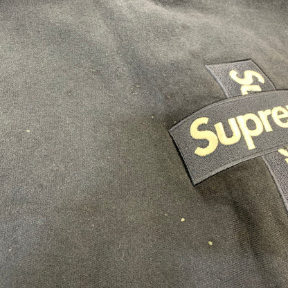 【中古品】【メンズ】 Supreme シュプリーム CROSS BOX LOGO HOODED SWEATSHIRT クロス ボックス ロゴ フーデッド スウェットシャツ パーカー トップス 149-260925-ay-13-izu サイズ：XL カラー：ネイビー 万代Net店