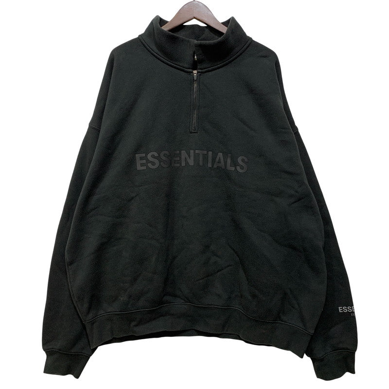 【中古品】【メンズ】 FEAR OF GOD ESSENTIALS フィア オブ ゴッド エッセンシャルズ HALF ZIP LOGO SWEATSHIRT ハーフジップ ロゴ スウェット トップス 142-260925-ay-08-izu サイズ：XL カラー：ブラック 万代Net店