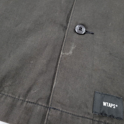 【中古品】【メンズ】 WTAPS ダブルタップス BUDS LS COTTON. SERGE 212BRDT-SHM02 ロングスリーブ 長袖 シャツ 142-261010-as-23-izu サイズ：03 カラー：チャコール系 万代Net店