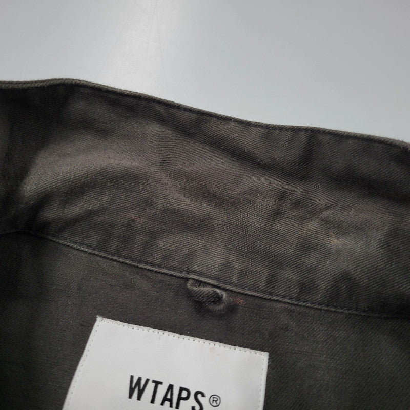【中古品】【メンズ】 WTAPS ダブルタップス BUDS LS COTTON. SERGE 212BRDT-SHM02 ロングスリーブ 長袖 シャツ 142-261010-as-23-izu サイズ：03 カラー：チャコール系 万代Net店