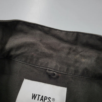【中古品】【メンズ】 WTAPS ダブルタップス BUDS LS COTTON. SERGE 212BRDT-SHM02 ロングスリーブ 長袖 シャツ 142-261010-as-23-izu サイズ：03 カラー：チャコール系 万代Net店