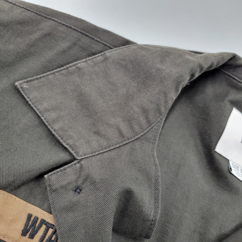 【中古品】【メンズ】 WTAPS ダブルタップス BUDS LS COTTON. SERGE 212BRDT-SHM02 ロングスリーブ 長袖 シャツ 142-261010-as-23-izu サイズ：03 カラー：チャコール系 万代Net店